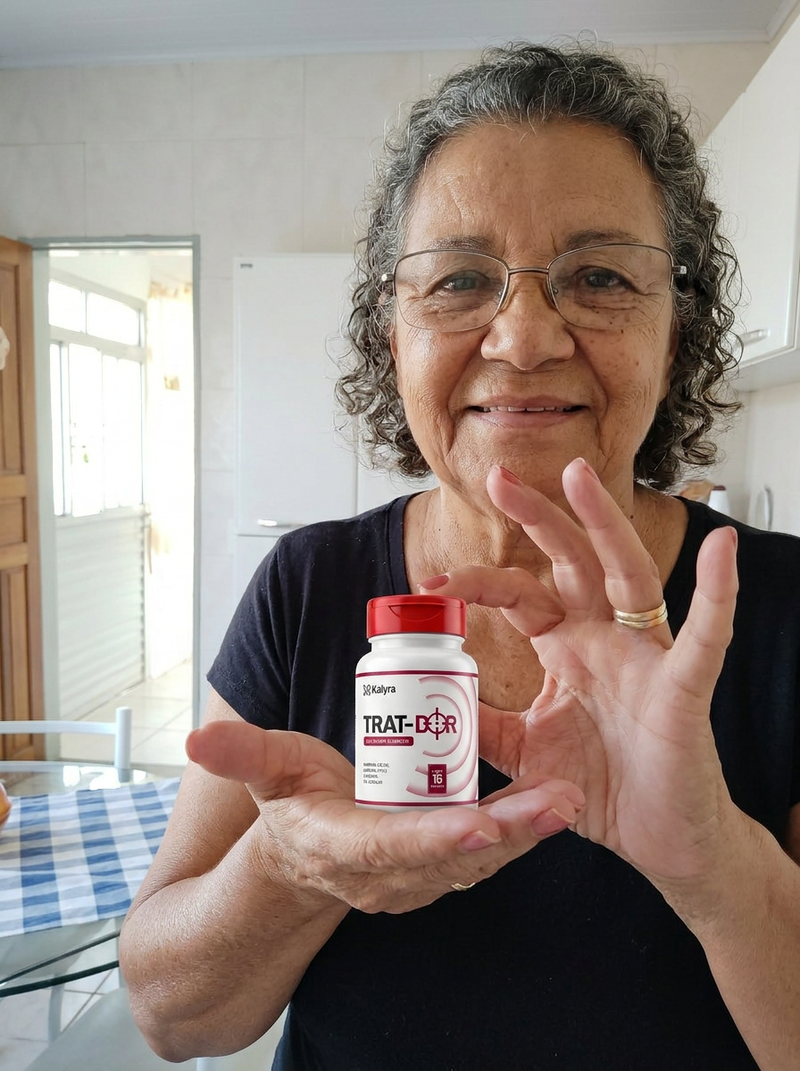 senhor segurando trat-dor